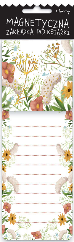 Zakładka magnetyczna do książki Notka Kwiaty boho Henry